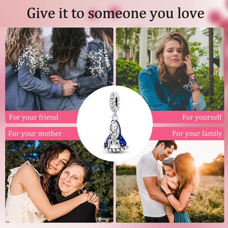 MULA 925 Sterling Silver Charms for Bracelets and Necklaces Family Letters Dangle Pendants Airplane Travel Beads Family Tree Jewelry Charms for Women - Image 4